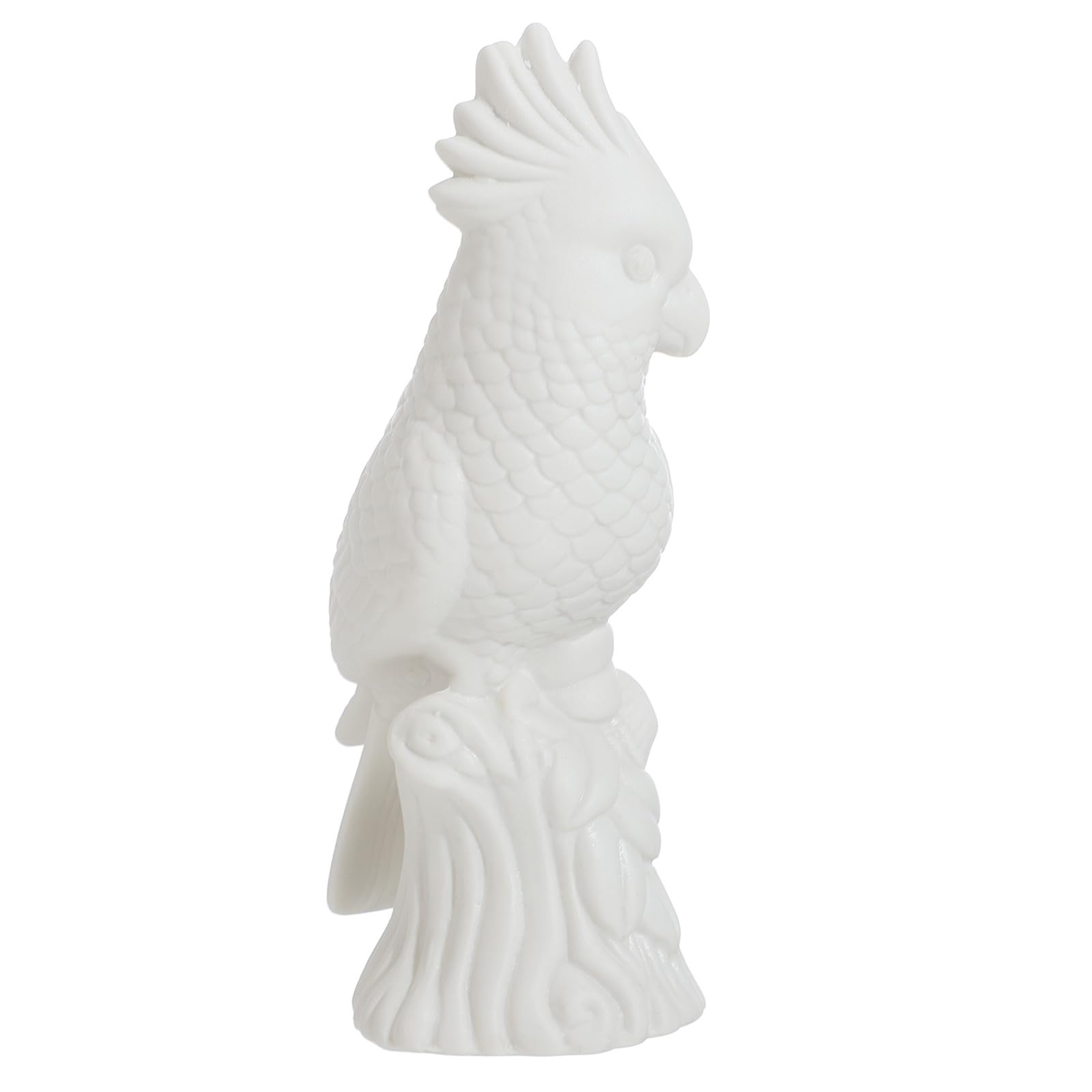 Figurine perroquet en porcelaine blanche, l'artisanat d'art parfait à offrir en cadeau
