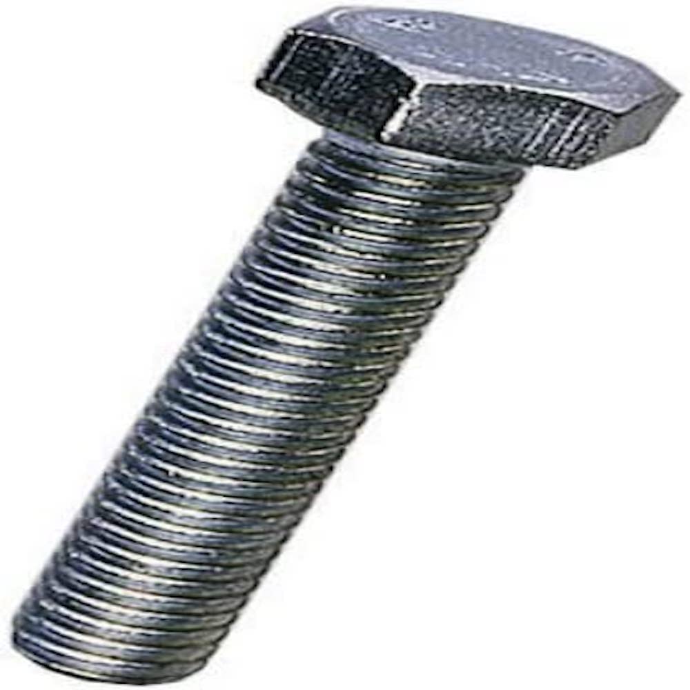 Merriway Bright Zinc Plated Bh02768 (4 Pcs) Steel Hex Head Bolts With Nuts M10 X 50Mm - Pack Of 4 Pieces