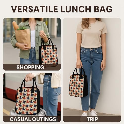 Image of Nibbler Lunch Bag Office Tiffin Bags for Men Women | Insulated Hot Cold Travel Lunch Bag | for Lunch Tiffin Box & Bottle | Multi-use Storage I for Office & School (Shepherd's)