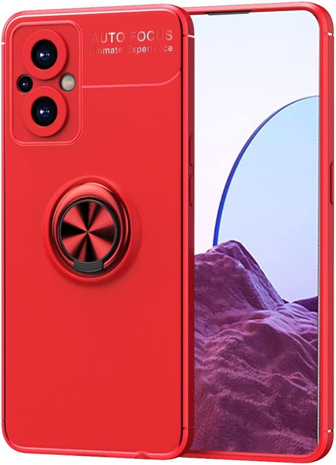 Custodia DOINK Per Oppo Reno 7 - Cover Antiurto Con Cavalletto, PC+TPU, Colore Rosso - 2