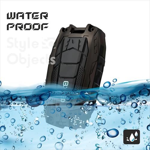 Image of STYLEOBJECT Waterproof Premium Luxury New Transformer Series Soft Silicon Car Key Shell with Keychain 2 Button Metal Smart Car Key Cover for Toyota Innova Crysta, Hycross Innova,Hilux, Land Cruiser