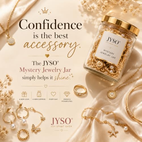 Image of Mystery Jewelry Jar Bundle - 65 - 70 premium quality Jewelry Box for Women Gift Set, Unique Birthday Gift for Her (earrings - rings - gold necklace stack - gold bracelet stack - anklets - waist chain
