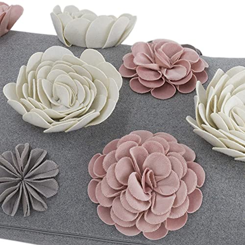 Kingrose JOS-FLOWERGARDEN-COLORFUL-3050 3D Flower Throw Pillow Cover Handmade Pillowcase Decorative Cushion Cover Bed Sofa Couch Living Room 12 X 20 Inches Colorful thumb #2