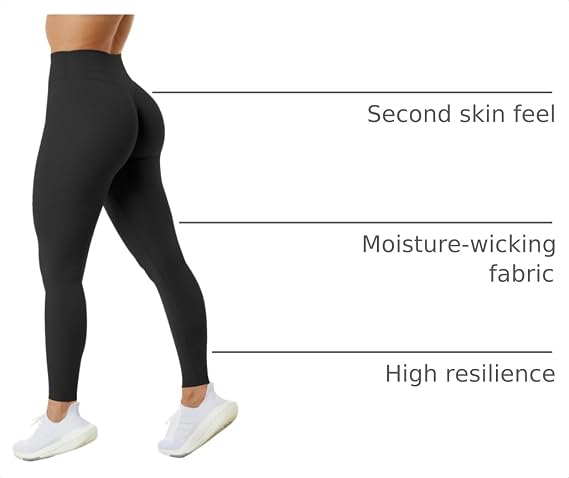 Unthewe Womens Naked Feel Leggings 25 | High Waisted, Buttery Soft, No Front Seam, Athletic Yoga Pants for Gym Workout Pilates Lounge