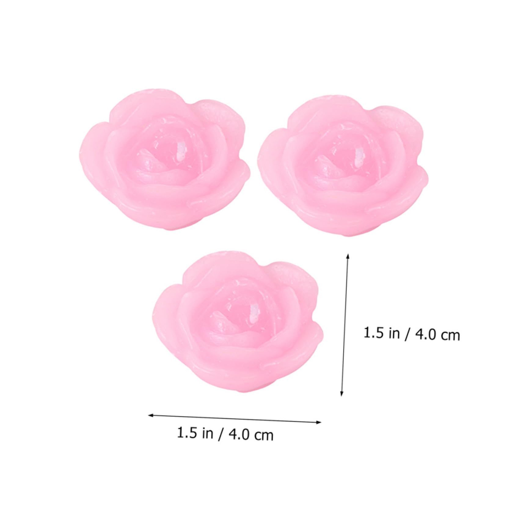 15pezzi Candela Galleggiante Forma Di Rosa Paraffina Per Decorazioni Romantiche Di Feste e Matrimoni Atmosfera Festiva e Decorativa Rosa