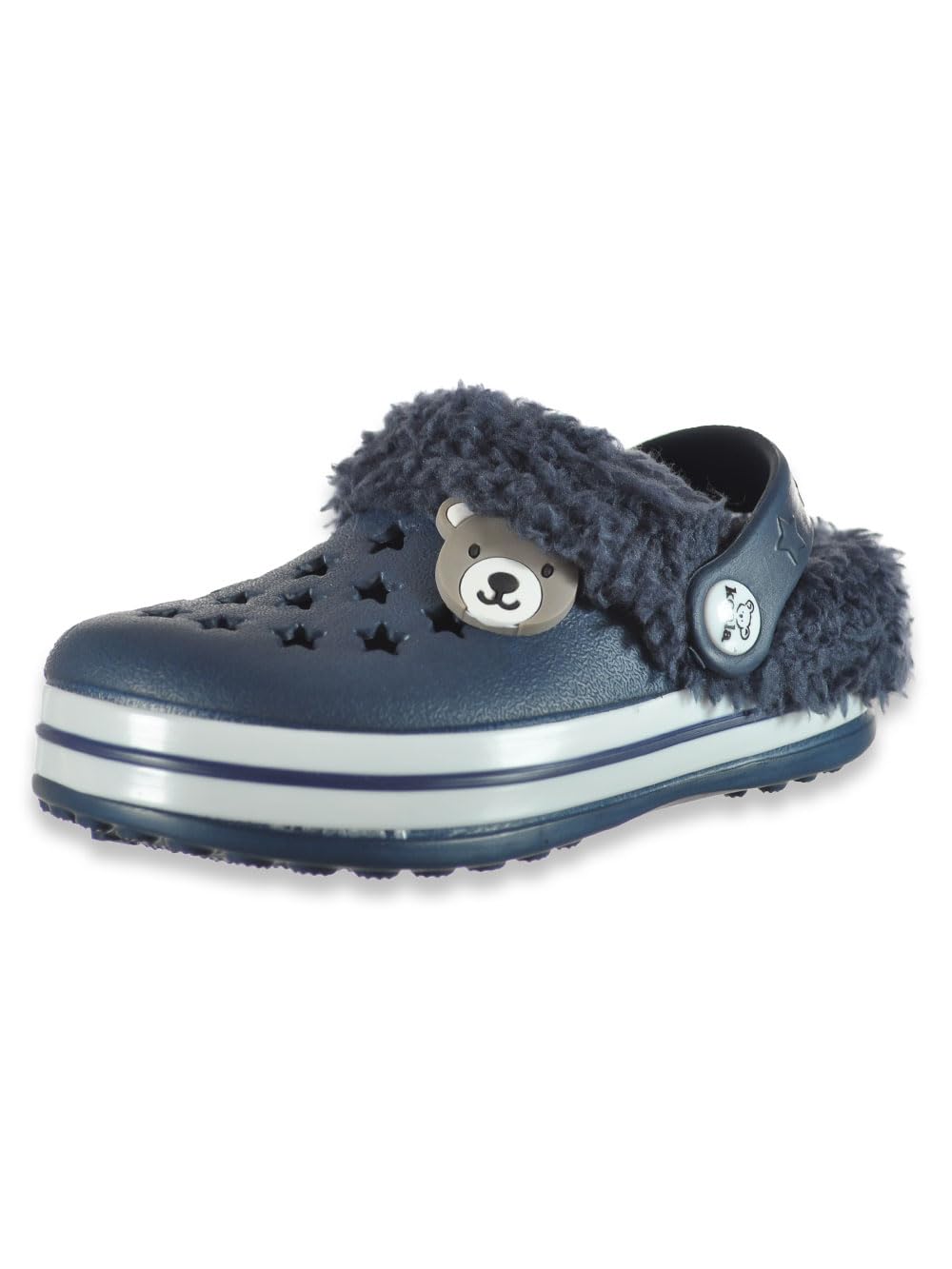 Koala Baby Baby Boys' Furry Clogs - Navy, 9-12 Months
