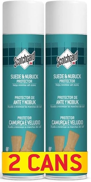 Scotchgard Leather, Suede & Nubuck Protector, 2 Cans x 400ml each - Water Repellent Spray, Helps Minimize Salt Stains - For Boots, Shoes, Coats, Gloves & More