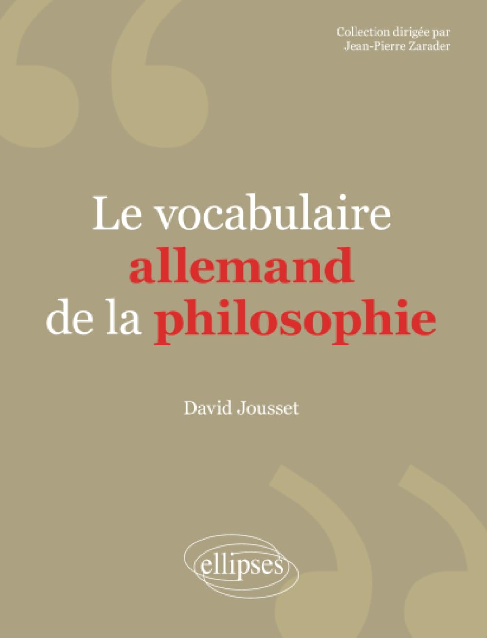 Vocabulaire allemand de la philosophie