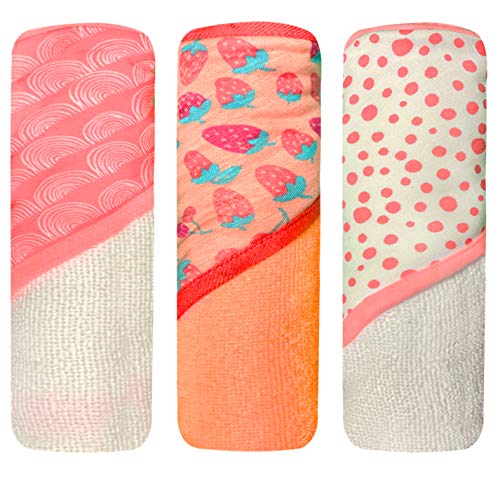 Image of MODERN BABY 3 Pack Hooded Baby Bath Towel Set for Newborns Infants & Toddlers, Boys & Girls Baby Hooded Towels