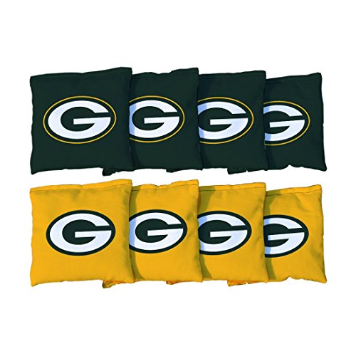 Green Bay Packers NFL Cornhole Game Bag Set (8 Bags Included, Corn-Filled)