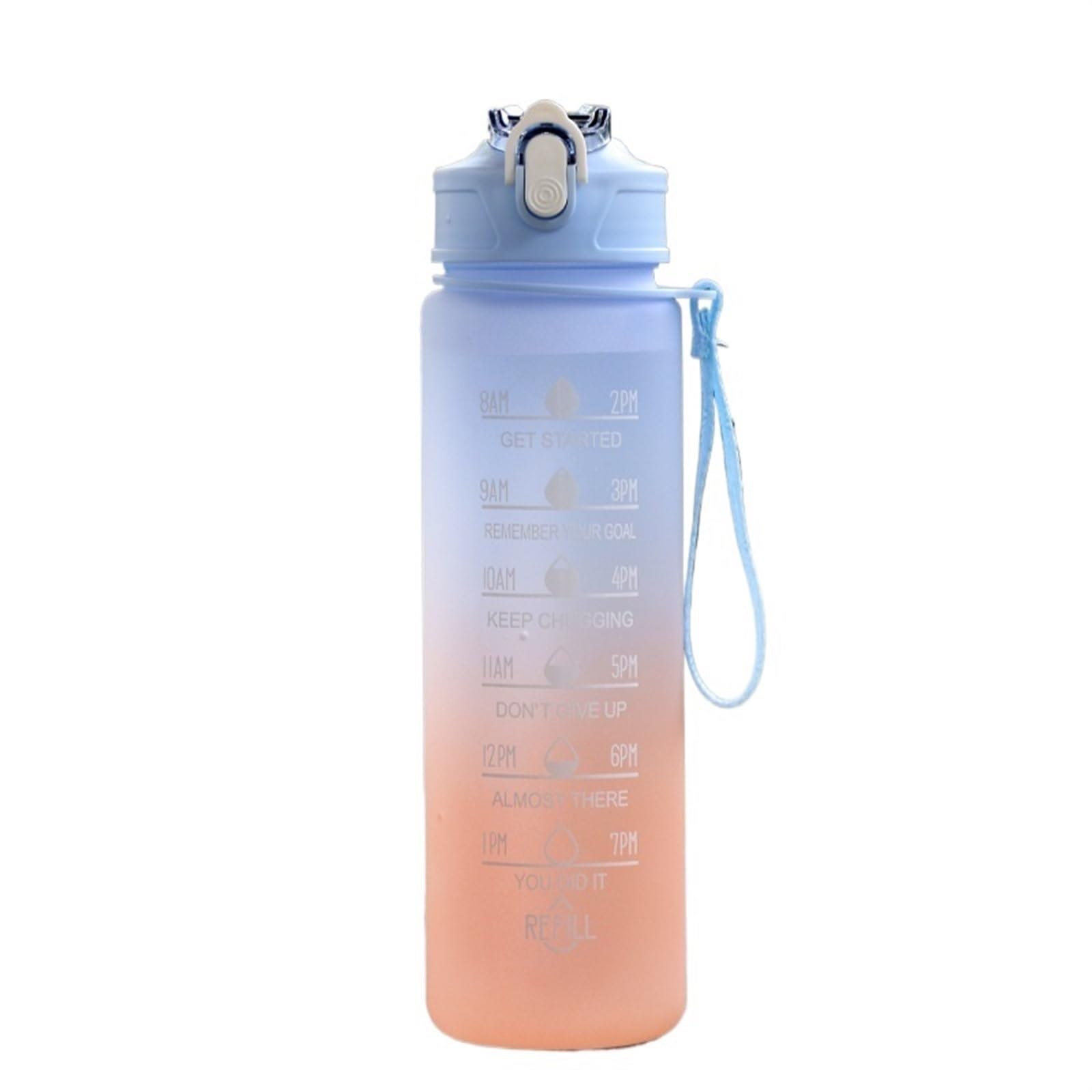 QuxetlRyz Sports Water Bottle Water Bottle Motivational Sport Leakproof Bottles Drinking Outdoor Travel Gym Fitness Jugs For Kitchen Cups(900ml Blue)