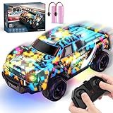 Remote Control Car for Boys 4-7, RC Pickup 1/24 Scale Light-up Mini RC Car for Kids Boys Toys Age 4-6, 6-8, 3-5, 5-7, Birthday Gifts for 3 4 5 6 7 8 Years Old Boys