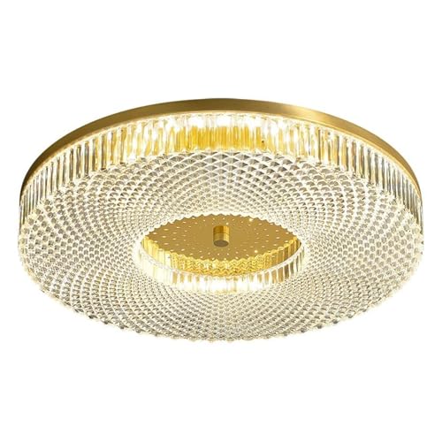 Plafonnier de luxe léger rond en cuivre D50cm pour décoration de plafond chambre