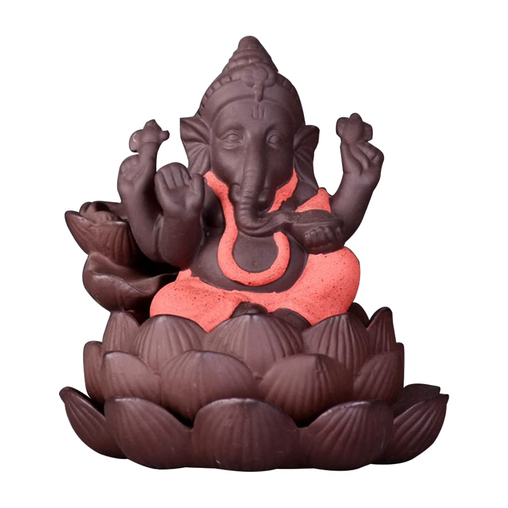 Yhplxyuus Waterfall Backflow for Burner Censer Cone Holder Elephant Ornament Gift Home Decoration Supplie Cone Holder Backflow Waterfall Small with Lid
