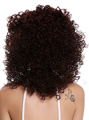 WIG ME UP - DW2531-MF-44-2SP35 Quality women's wig lady lace front monofilament curls curly volume dark brown reddish brown mix - Image 3