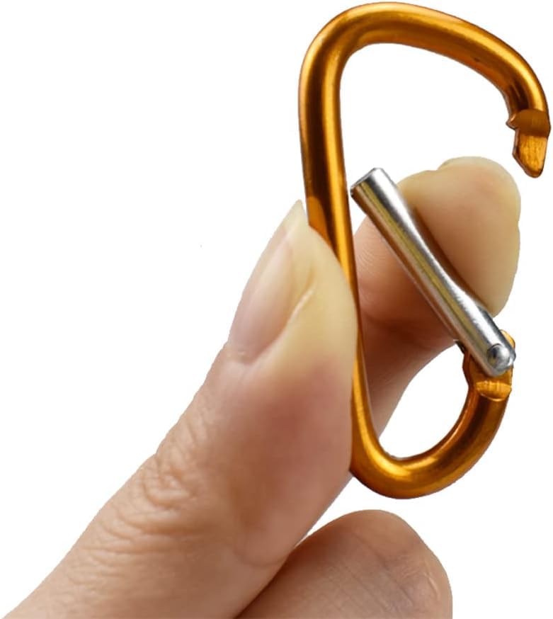 Set Di 40 Moschettoni A D In Lega Di Alluminio | Per Escursionismo, Campeggio E Attivit&agrave; Outdoor | 10 Colori Vivaci