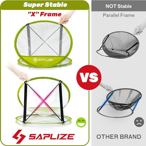 SAPLIZE Golf Chipping Net, Exclusive X-Shaped Stable Pop-up Design, Comes with Mat, Balls and Tees, Indoor/Outdoor Golfing Target Accessories for Backyard Accuracy and Swing Practice - Image 3