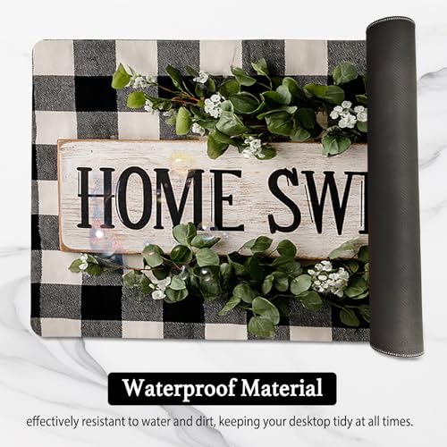 Image of Nuxovilar Professional Large Mouse Pad 11.8x31.4 Inch Polyester Desk Mat for Office Living Room Rustic Decor - Home Sweet Home