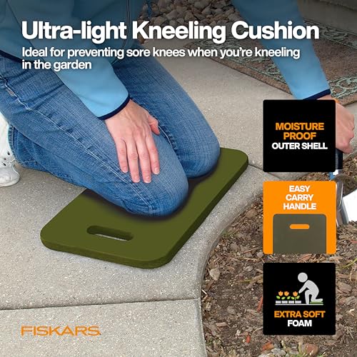 Image of Fiskars 5-Piece Pruner, Trowel, Cultivator, Gloves & Kneeling Pad Set