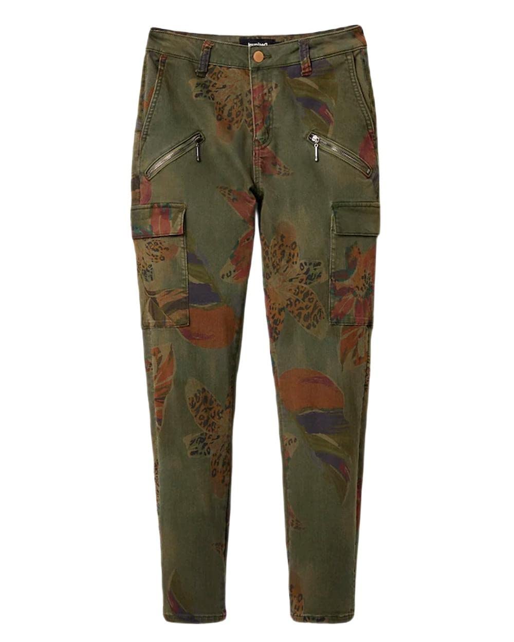 Desigual Womens Pant_TROPI Casual Pants, Green, 34