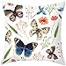 EHOMERY Poszewki na poduszki indyjska poszewka na poduszkę wielkanocna kwiaty trawa motyle jedwabne poszewki na poduszki kanapa nowoczesne poszewki na poduszki do kampera biały niebieski zielony 40 x 40 cm