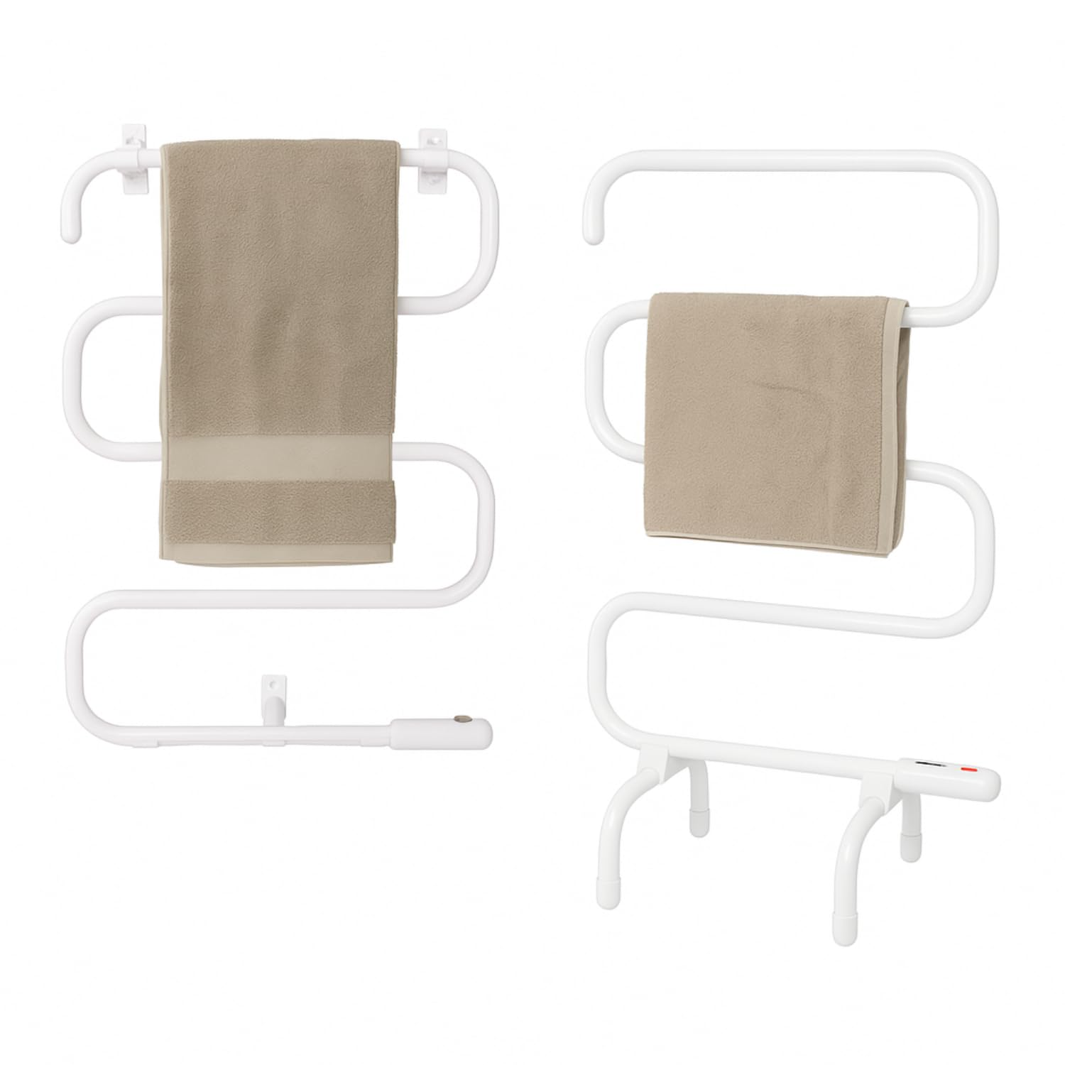 PALUPLUS Scaldasalviette Termoarredo Elettrico Bianco a 5 Barre, Misura 54,​5x30x92 cm, Asciugabiancheria da Terra e Parete con Struttura in Acciaio, Potenza 100 Watt -​904F -​3,​7