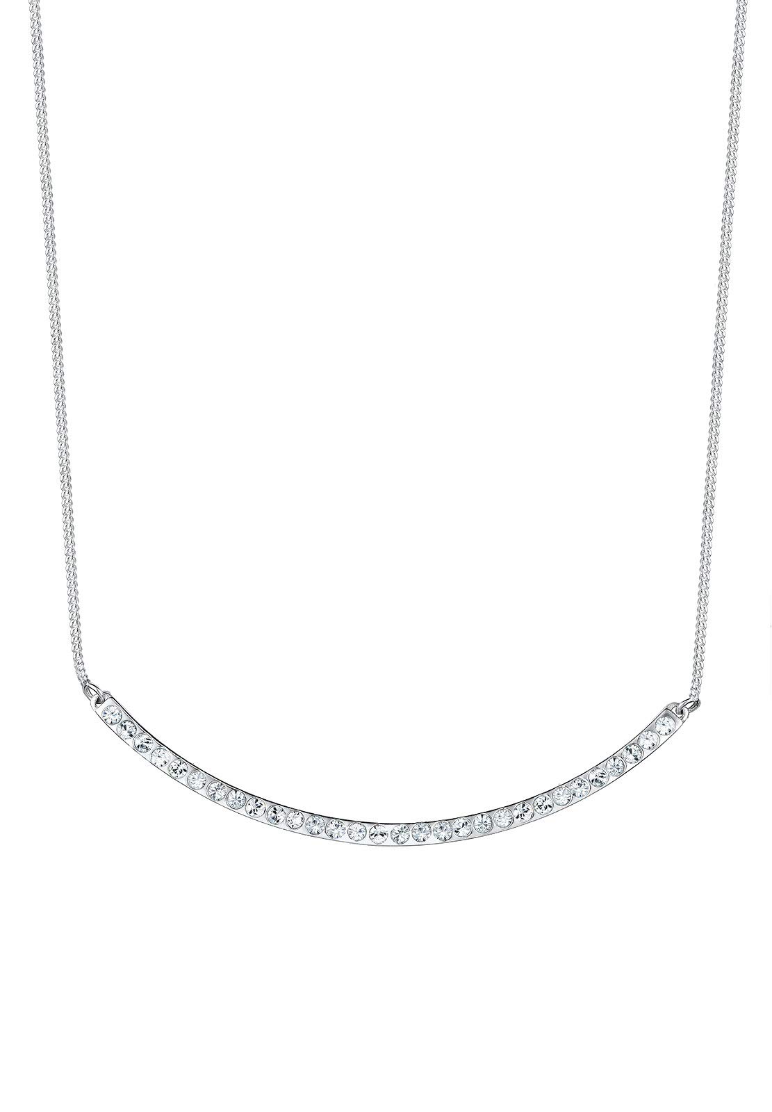 Elli Women 925 Sterling Silver Xilion Cut Crystal Necklace - 45cm length