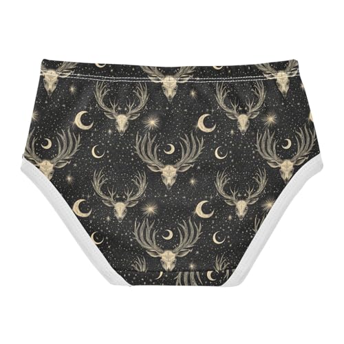 Girls Underwear Soft Cotton Deer Skull Kids Panties in Sizes 2/3t, 4t, 5t, 6 and 82