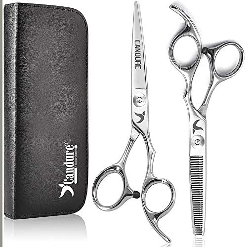 Preisvergleich Produktbild Candure Friseurschere Edelstahl-Haarschneideschere - Professional Friseursalon-Haarschere für Salon Barbiere, Männer, Frauen und Kinder