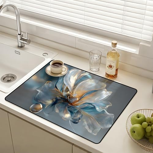 Image of Stove Guard Mat for Electric Stoves -Heat-Resistant Protector, Non-Slip Kitchen Counter Mat Stylish Kitchen Decor (Flower C)
