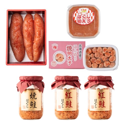 [鹿部町]鮭ほぐしと明太子 ごはんのお供セット [SS35-5]