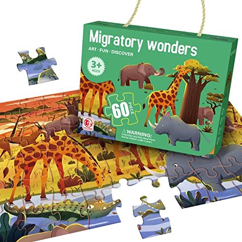 Jumbo Floor Puzzles for Kids Ages 3-5 Preschool Learning Toys 60-...