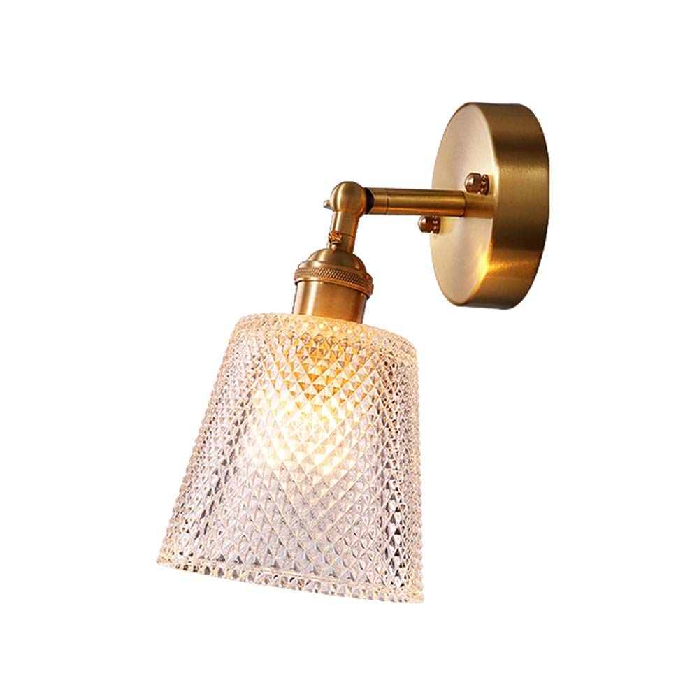 YNIYUJKL Wall Lamp, Modern Wall Light Simple Wall Lamp Copper Wall Light Bedroom Bedside Wall Sconce Creative Luxury Wall Sconces Living Room Aisle Fixtures Lighting Adjusta