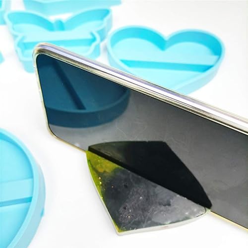 Miniatura 5 de Beerty Moldes de silicona para resina, soporte para tarjetas de visita, molde de resina epoxi, soporte para teléfono móvil, molde de silicona para