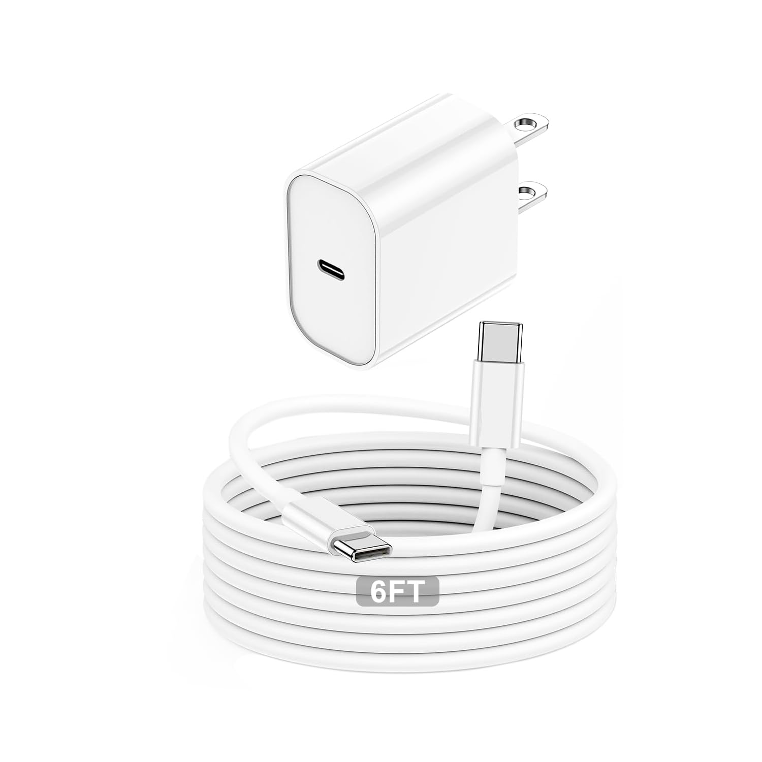 iPhone 16 15 Charger Fast Charging,6Foot USB C to USB C Cable Cord with 20W Type C iPhone Fast Charging Block for Apple iPhone 16/16 Pro/16 Pro max/16 Plus/Phone 15/15 Pro/15 Pro max/15 Plus,iPad