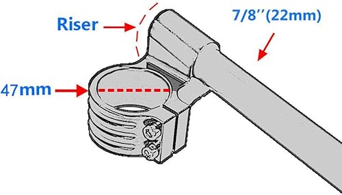 Miniatura 9 de 1.181 in 78 "motocicleta aluminio CNC regular tenedor tubo clip en manillar reemplazo ajuste para Universal Bike Cafe Racer Negro