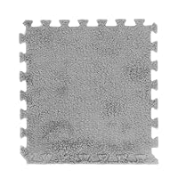 10 Plüsch-Schaumstoffmatten Plüsch-Bodenmatten Schaumstoff-Bodenmatten Ineinandergreifende Plüsch-Bodenmatten, Schaumstoff-Bodenmatten für Schlafzimmer (Grau)