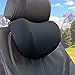 ZATOOTO Memory Foam Reposacabezas Coche - Reposacabezas Coche Pillow para Asiento de Conducción con Correa Ajustable, Carcasa Protectora Desmontable, Negro, 1 Pieza