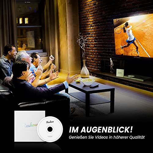 Reshow Laser-Linsen-Disc-Reinigungsset Für CD & DVD-Player, Schonende Reinigung Ohne Kratzer Auf Der Optik - Inklusive Mikrofaser-Tuch, Reinigungs-Disc Und Reinigungslösung
