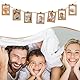 Jwogngls 30 Stücke Kraftpapier-Bilderrahmen 10 x 15 cm Fotorahmen aus Pappe, Fotogirlande mit 30 Mini Liebe Holzklammer und 3 Rollen Hanfseilen für Geburtstag/Hochzeit/Jubiläum DIY