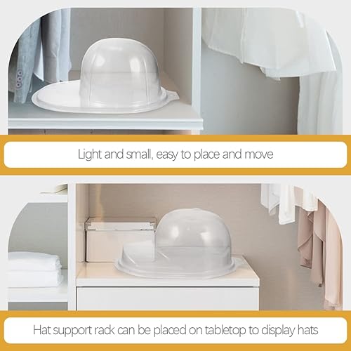 Miniatura 5 de Garneck Soporte de escritorio 12 piezas de plástico para sombreros, insertos de gorras de béisbol, forro de sombrero de Snapback, Gorras de pico