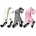 XPX Garment Lot de 3 Anti-dérapant Coton Collants Bébé Fille Chaussettes Bébé Nouveau-né 0-3 ans