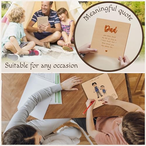 WOODAMORE Happy Birthday Card for Dad from Daughter - Funny Dad Birthday Card from Son, Happy Birthday Daddy Card, Father's Day Cards Gifts from Kids, Happy Birthday Dad Card — view 4