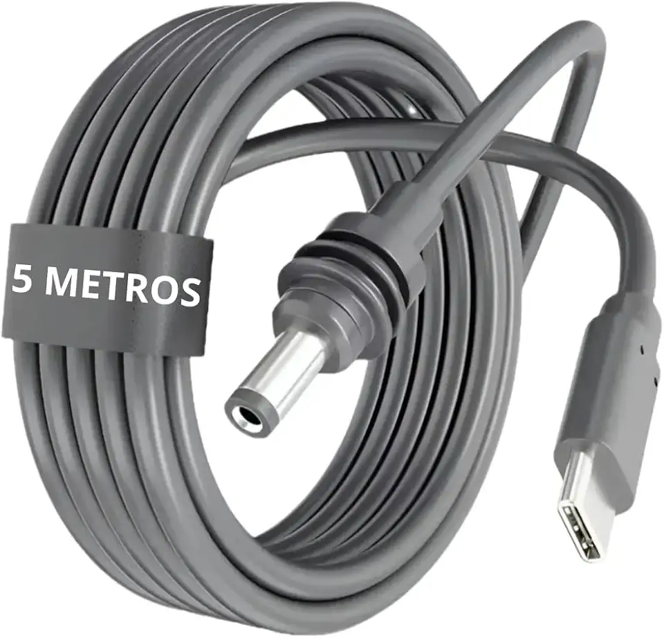 Cabo USB-C para Starlink Mini, 5 Metros, Carregamento 100W, Chip PD Inteligente, 18 AWG