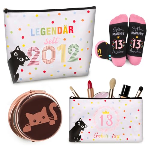 TUZELIYA 13 Geburtstag Kosmetiktasche Set