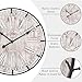 EMAX HOME 24 Inch Large Farmhouse Wall Clock, Rustic Antique Wood with Metal Circle and Large Engraved Numerals, Silent Battery Operated Wall Clock for Office Kitchen Bedroom Living Room
