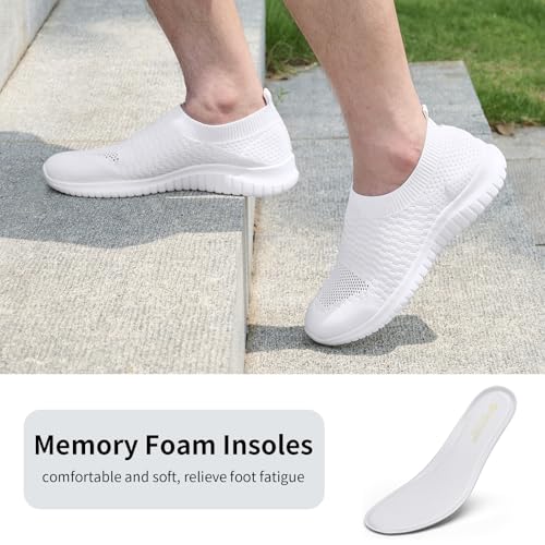 Image of TIOSEBON Men's Slip On Walking Shoes Arch Support Knit Mesh Lightweight Casual Comfortable Gym Workout Running Tennis Travel Standing Sneakers