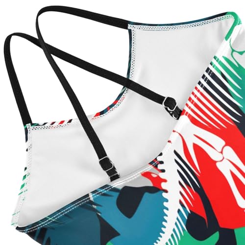 Kids Swim Suits 3-10 Y Beach Bathing Suits Girls, Dinosaur Skeletons4