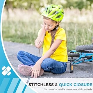 Wound Closure Device 4 Pcs - Zip Sutures & Butterfly Bandage | Stitchless Wound Repair, Rapid Hemostasis for Hiking, Camping, Wilderness Survival | Outdoor First Aid Essentials