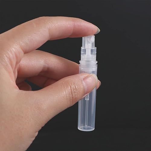 Miniatura 5 de 5 mini botellas de perfume vacías, envase líquido portátil atomizador, botellas de muestra de plástico, botella de aerosol transparente (0.11 onzas
